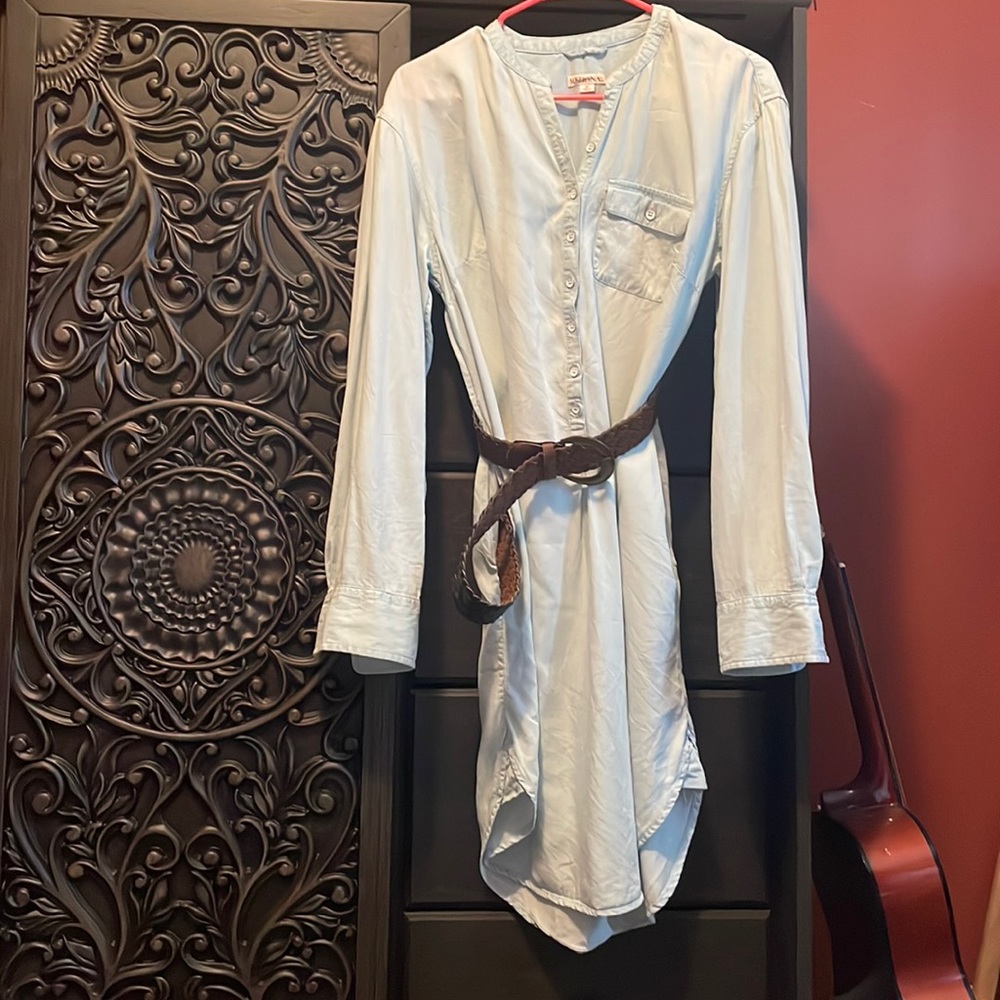 Medina denim dress with POCKETS